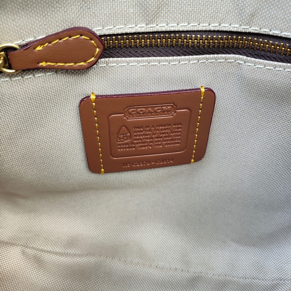 Coach Brown and Beige Signature Canvas Saddle Bag with Gold Hardware - Picture 6 of 6